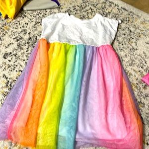 6x wonder nation rainbow dress frilly!